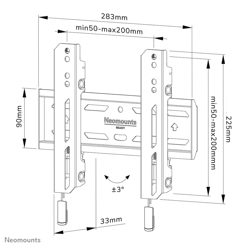 Neomounts LEVEL - WL30S-850BL12 TV-beugel 24-55"