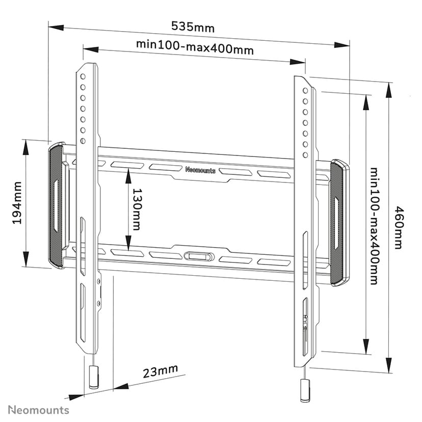 Neomounts LEVEL - WL30-550BL14 TV-beugel 32-65"