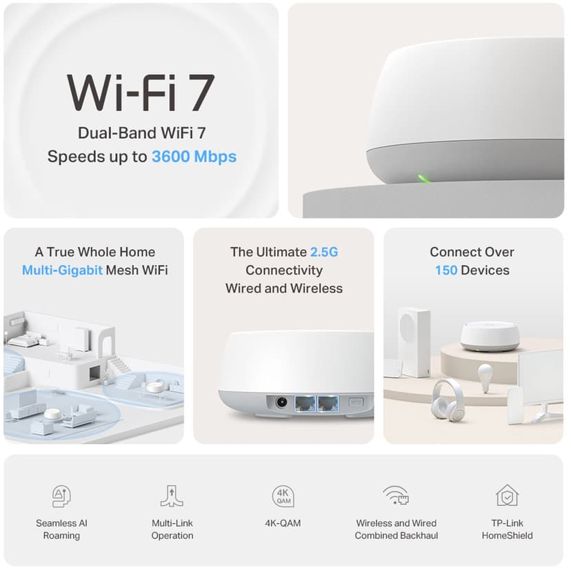 TP-Link Deco BE25 Wifi 7 Mesh System 2-Pack