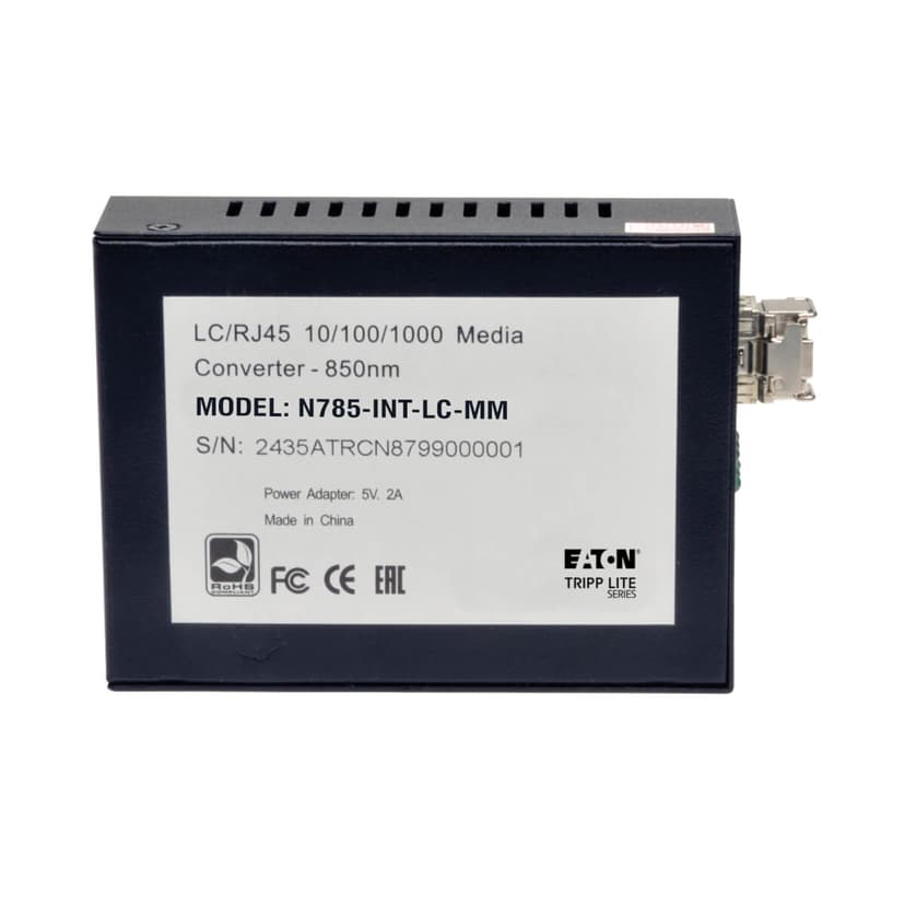 Eaton Gigabit LC Multimode Fiber to Ethernet Media Converter