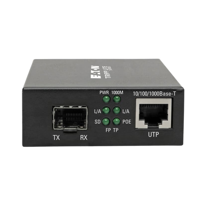 Eaton Gigabit SFP PoE+ Fiber to Ethernet Media Converter