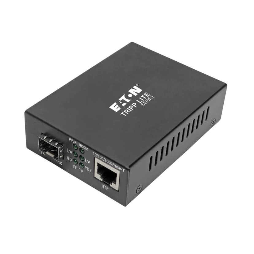 Eaton Gigabit SFP PoE+ Fiber to Ethernet Media Converter
