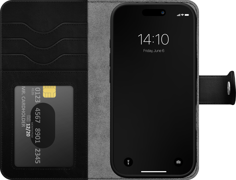 iDeal Magnet Wallet+ iPhone 16 Musta