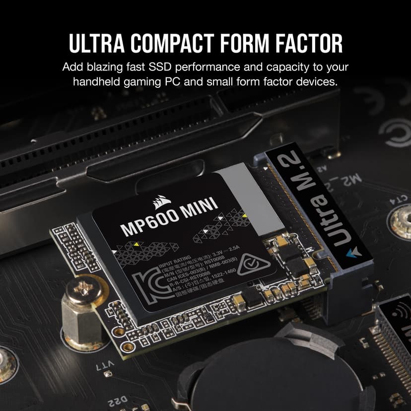 Corsair MP600 MINI 2 TB M.2 PCI Express 4.0 NVMe 3D TLC M.2 PCIe 4.0
