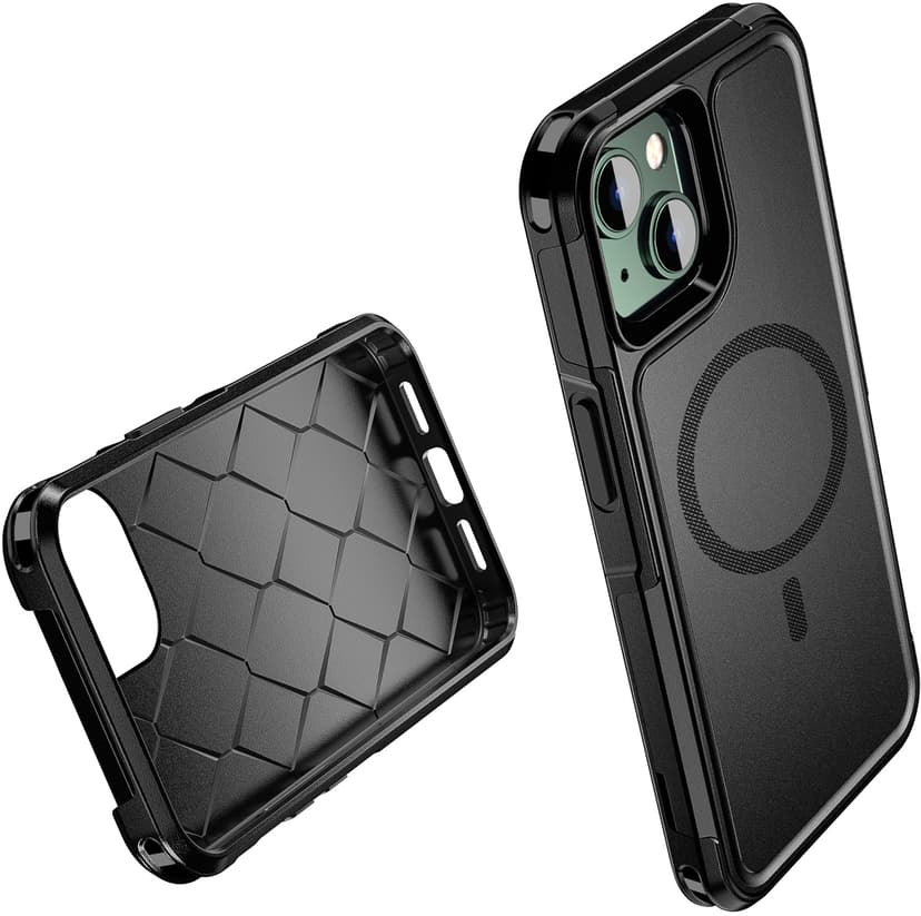 Cirafon Aegis Støtsikkert MagSafe Mobildeksel (MIL-STD-810H) iPhone 13, iPhone 14 Svart