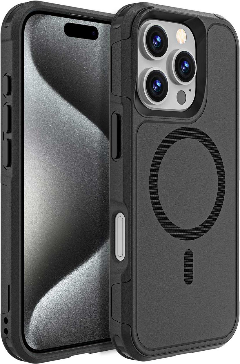 Cirafon Aegis Schokbestendige MagSafe Hoesje (MIL-STD-810H) iPhone 16 Pro Zwart