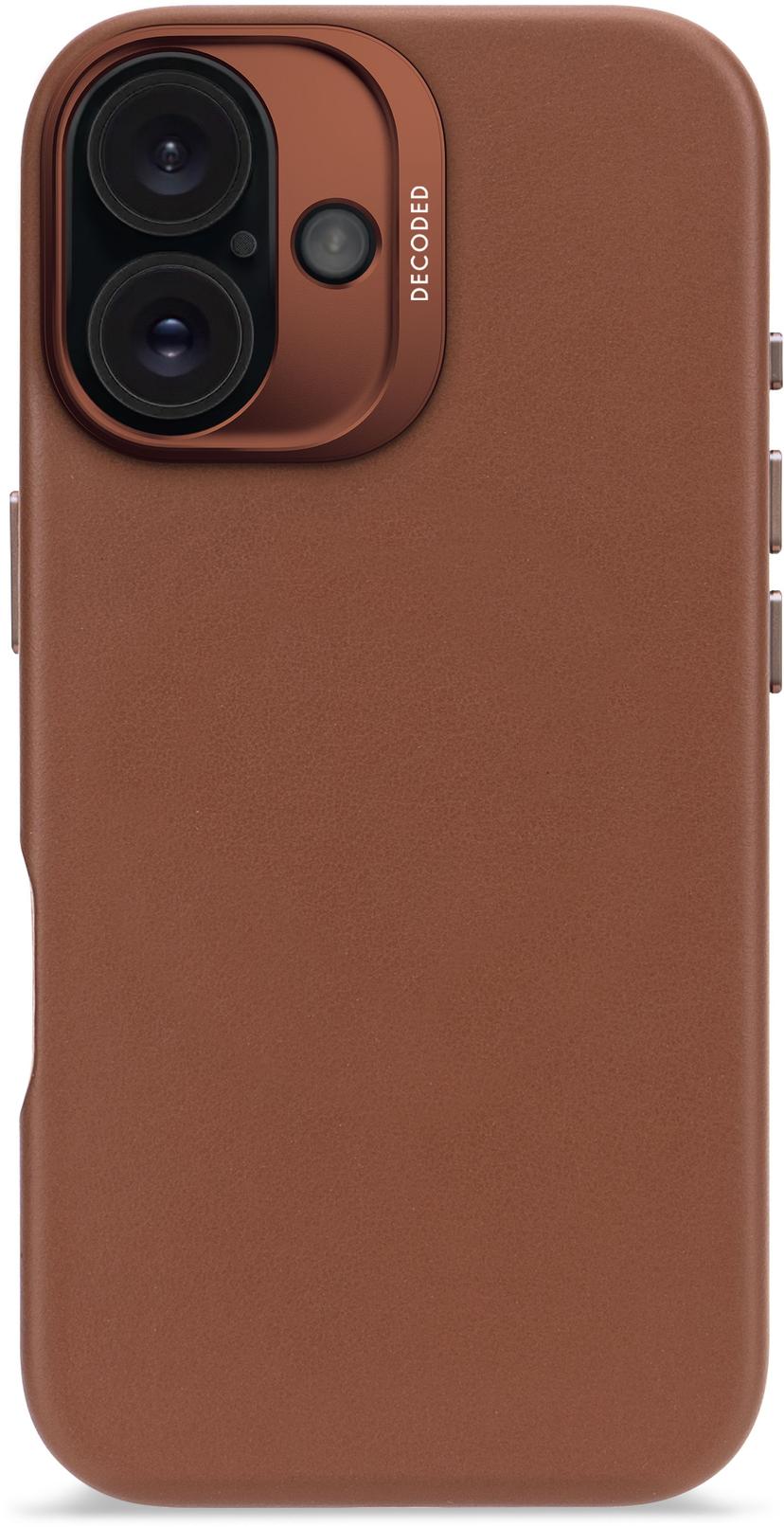 Decoded Leather Backcover iPhone 16 Tan