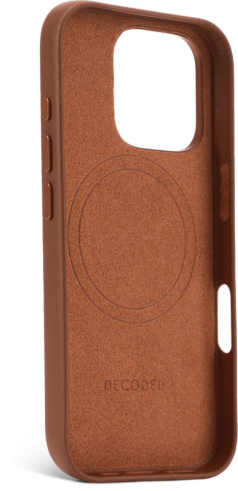 Decoded Leather Backcover iPhone 16 Pro Tan