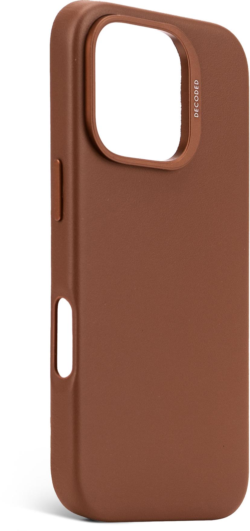 Decoded Leather Backcover iPhone 16 Pro Tan
