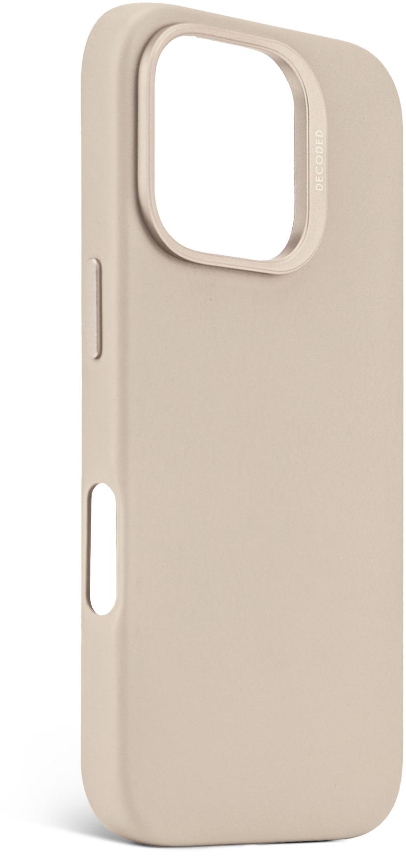 Decoded Leather Backcover iPhone 16 Pro Beige