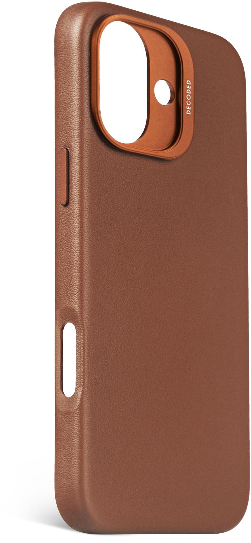 Decoded Leather Backcover iPhone 16 Plus Tan