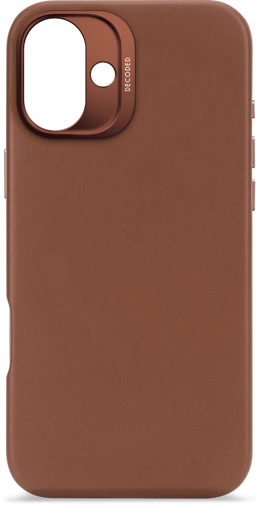 Decoded Leather Backcover iPhone 16 Plus Tan