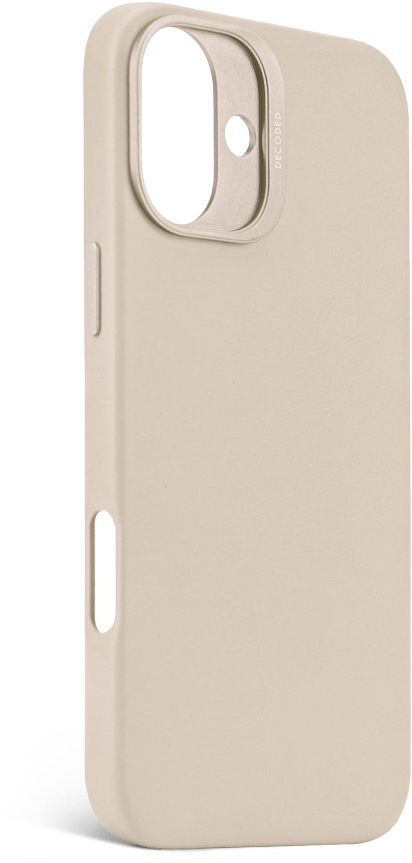 Decoded Leather Backcover iPhone 16 Plus Harmaa