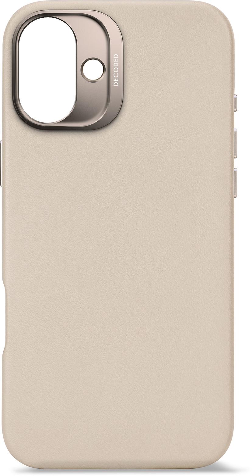 Decoded Leather Backcover iPhone 16 Plus Grå