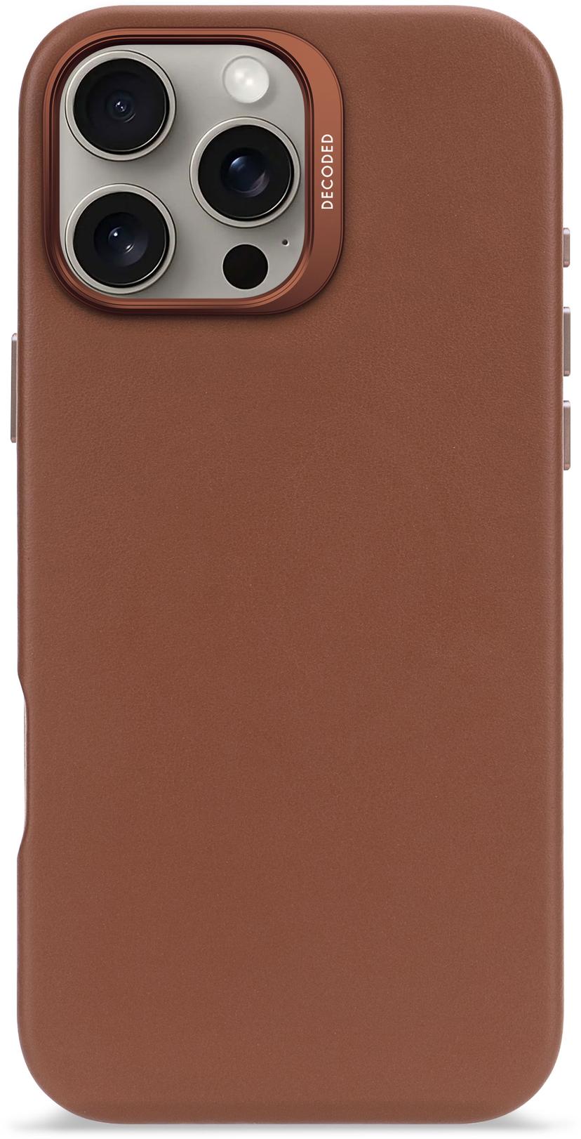 Decoded Leather Backcover iPhone 16 Pro Max Tan