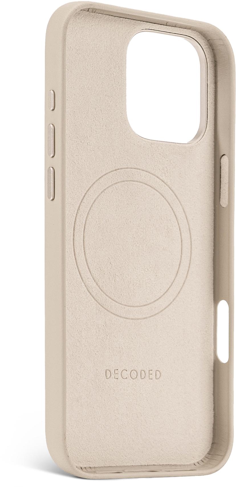 Decoded Leather Backcover iPhone 16 Pro Max Harmaa