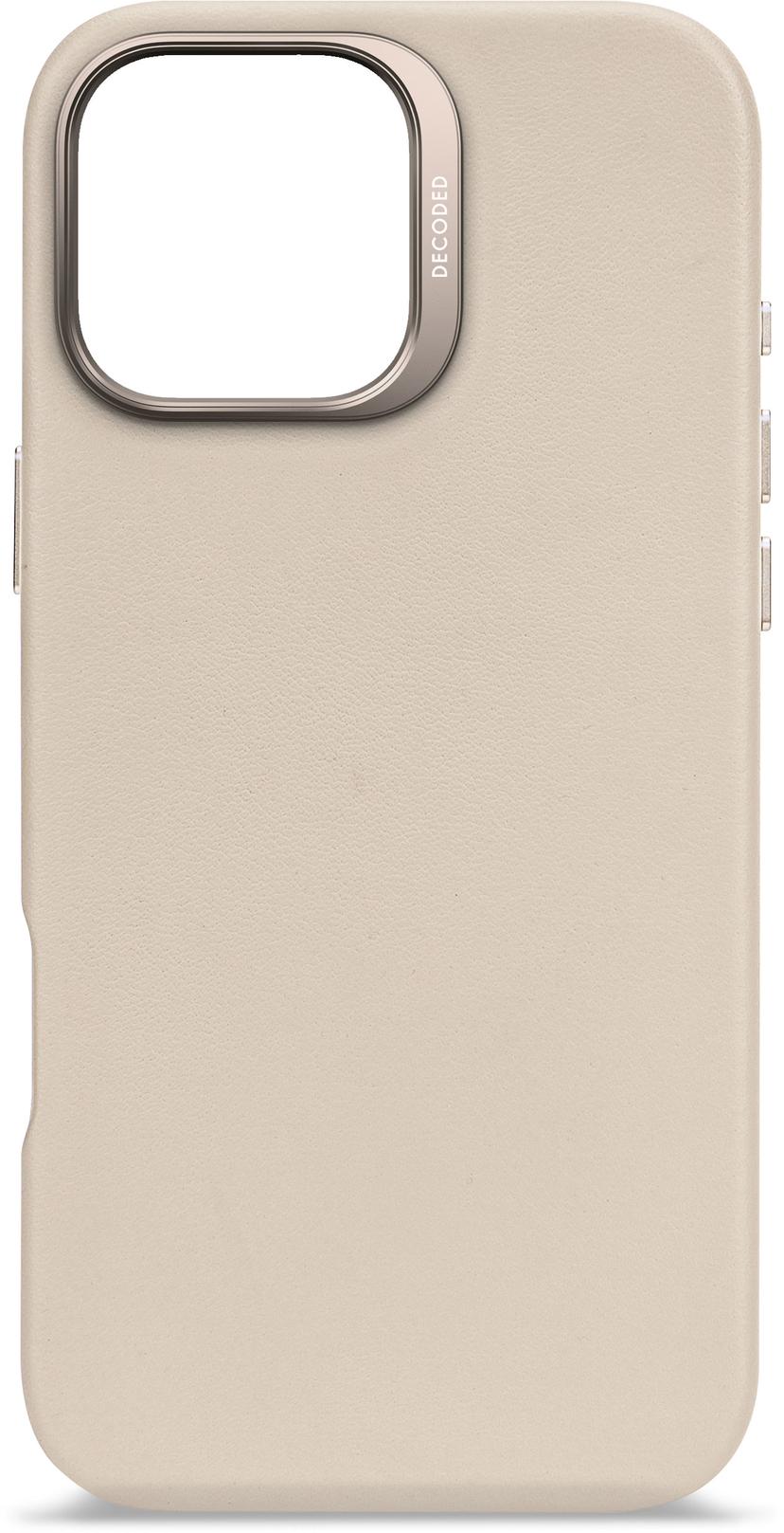 Decoded Leather Backcover iPhone 16 Pro Max Harmaa
