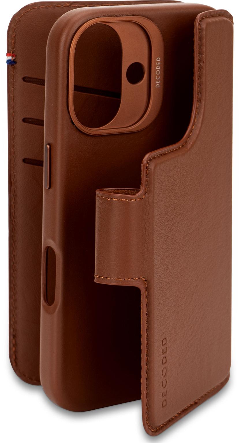 Decoded Leather Detachable Wallet iPhone 16 Tan (gul-brun)