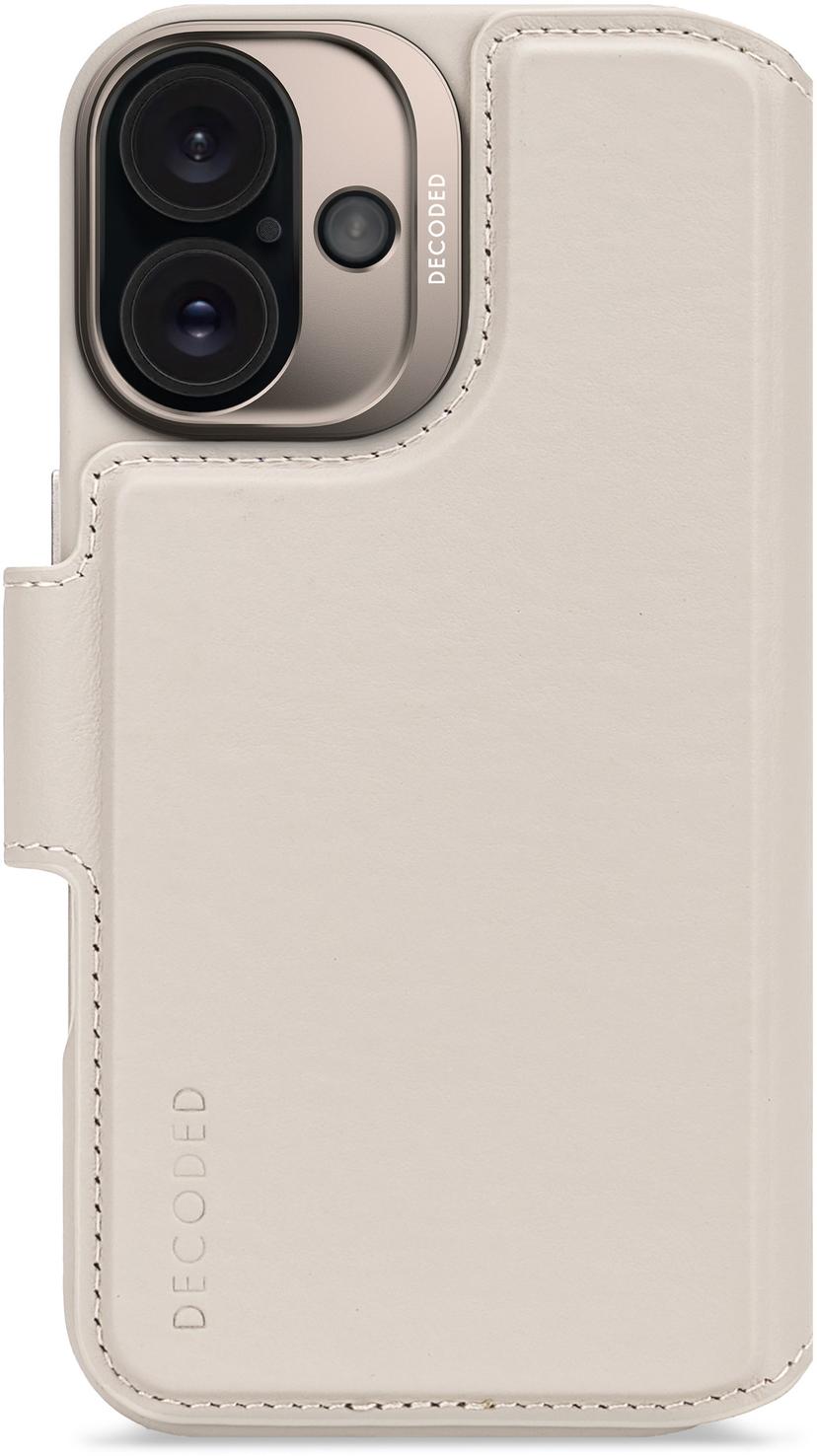 Decoded Leather Detachable Wallet iPhone 16 Grijs
