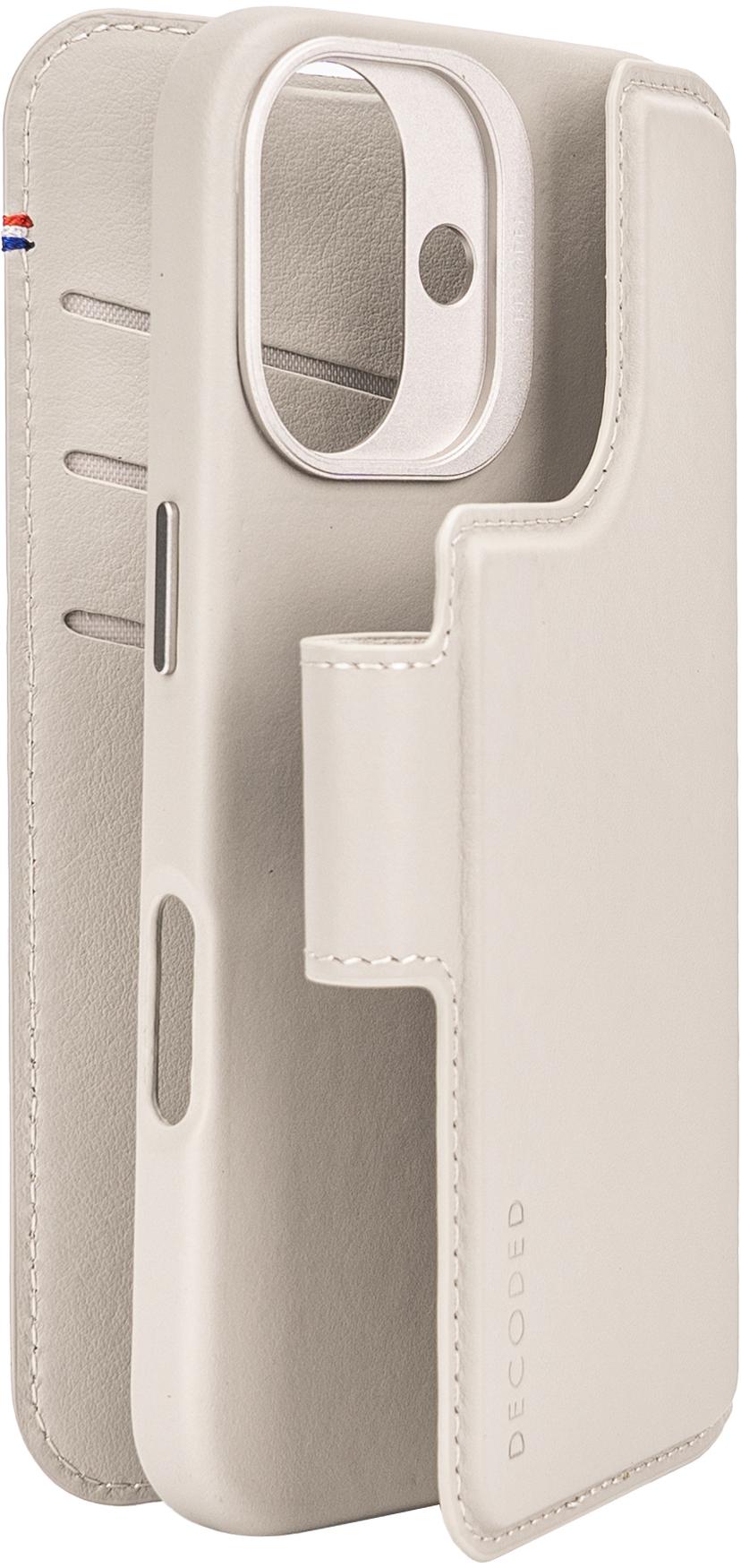 Decoded Leather Detachable Wallet iPhone 16 Grijs