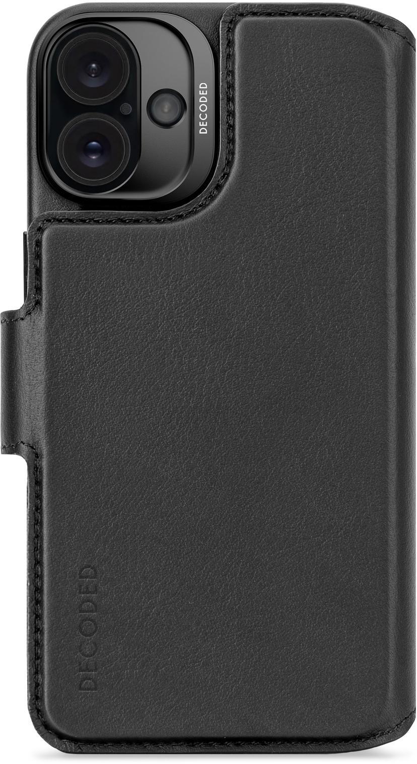 Decoded Leather Detachable Wallet iPhone 16 Plus Svart