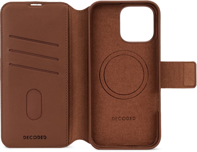 Decoded Leather Detachable Wallet iPhone 16 Pro Max Tan
