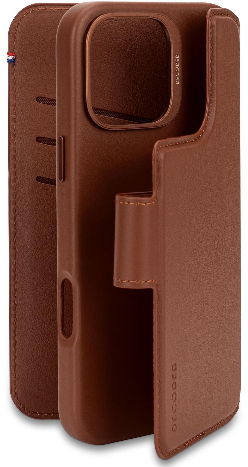 Decoded Leather Detachable Wallet iPhone 16 Pro Max Tan