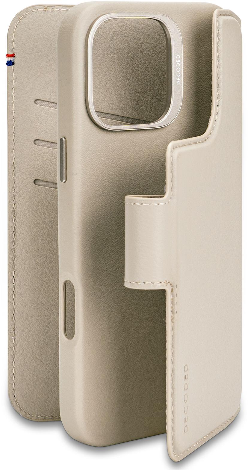 Decoded Leather Detachable Wallet iPhone 16 Pro Max Grå