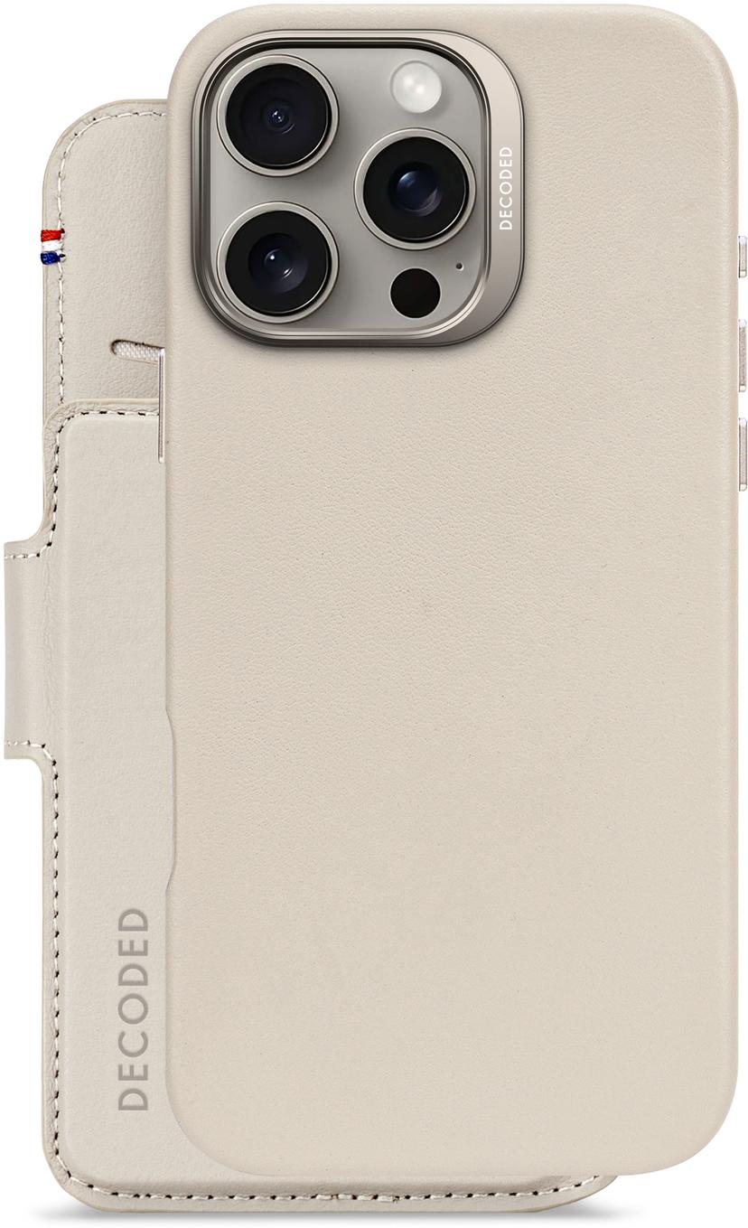 Decoded Leather Detachable Wallet iPhone 16 Pro Max Harmaa