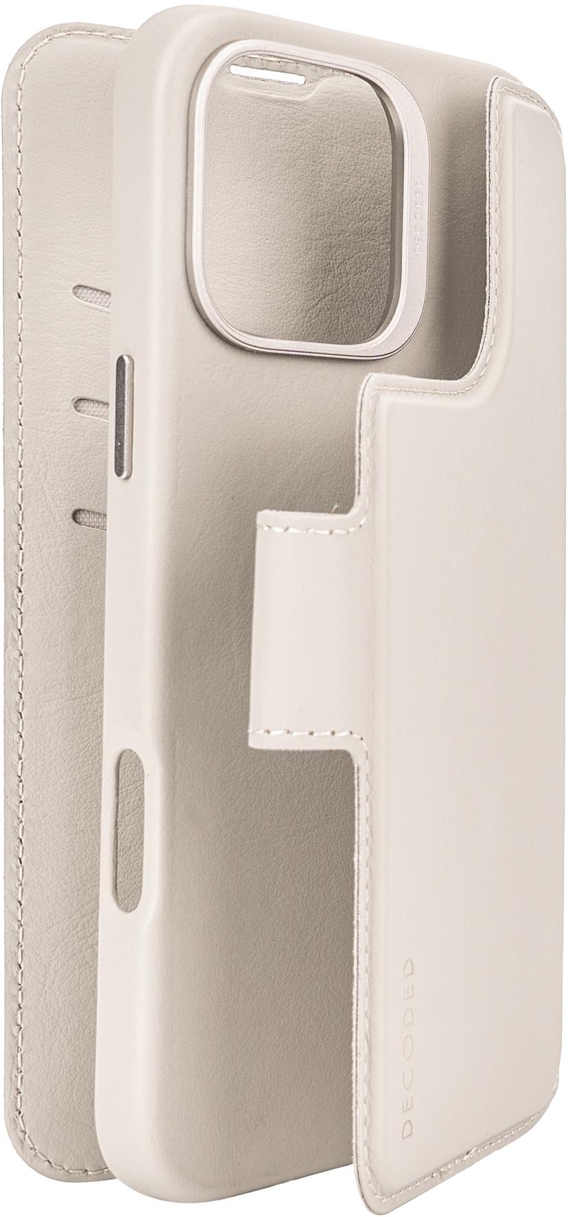 Decoded Leather Detachable Wallet iPhone 16 Pro Max Grå