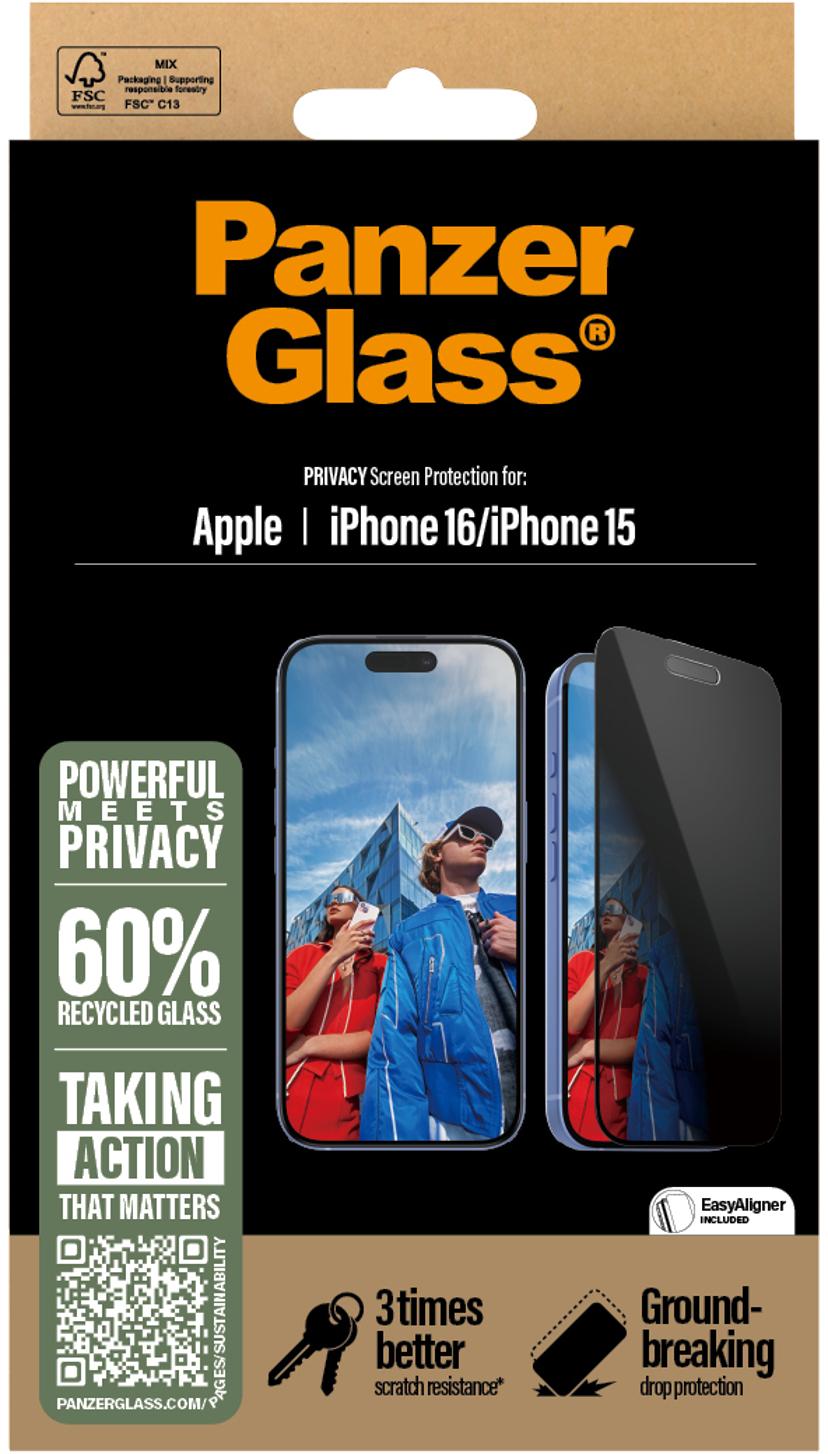 Panzerglass Ultra-Wide Fit Privacy iPhone 15, iPhone 16