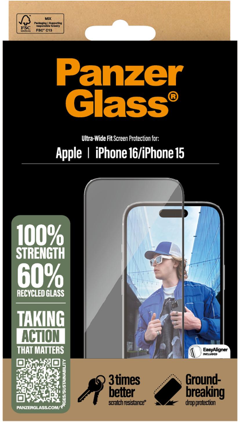 Panzerglass Ultra-Wide Fit iPhone 15, iPhone 16