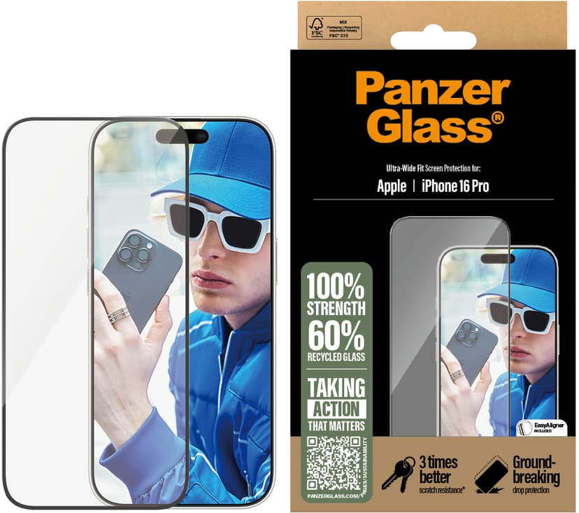 Panzerglass Ultra-Wide Fit iPhone 16 Pro