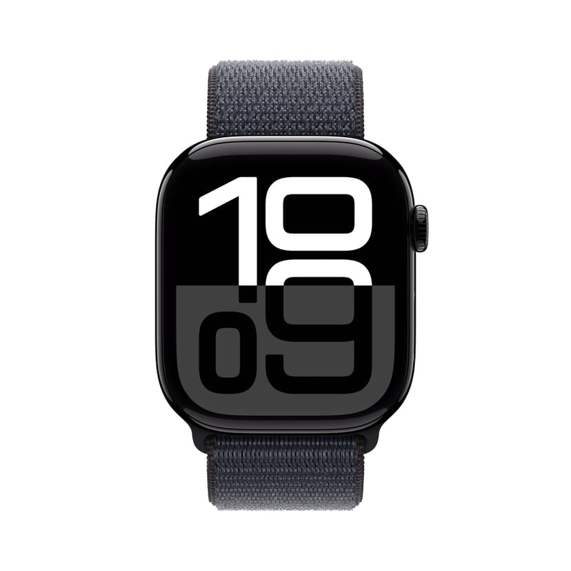 Apple Watch Series 10 GPS 46mm Jet Black Aluminium Case with Ink Sport Loop MWWR3QF A Dustinhome