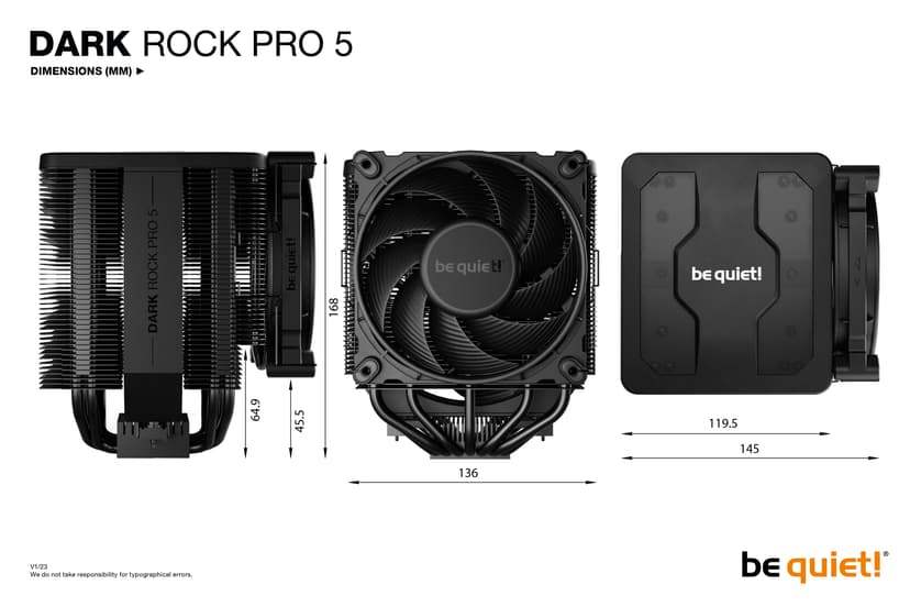 be quiet! Dark Rock Pro 5 Luftkjøler Sort