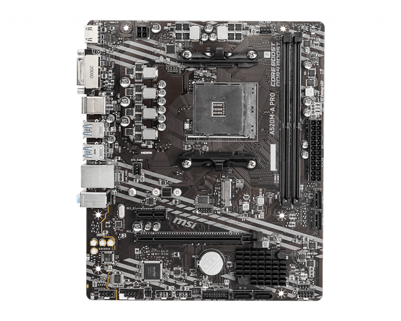 MSI A520M-A Pro Socket AM4 mikro ATX Emolevyt