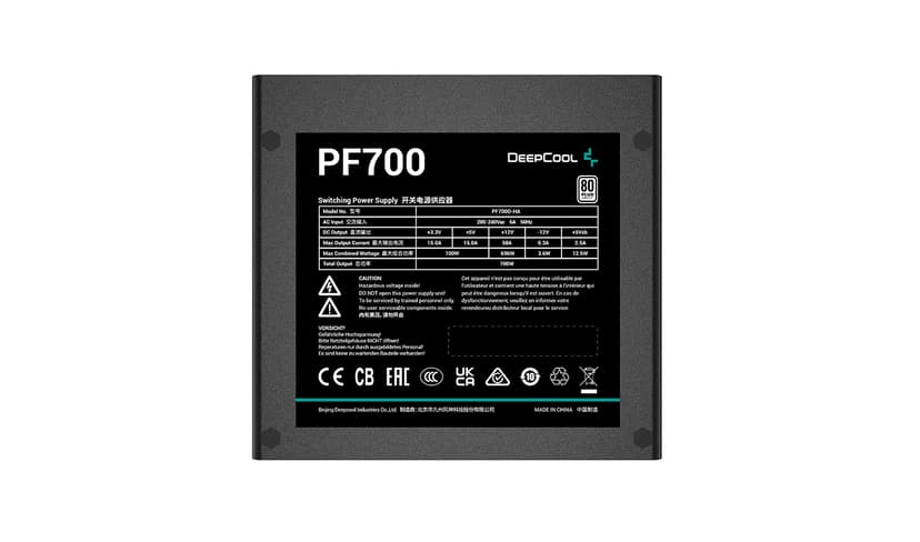 Deepcool PF700 700W 80+ 700W ATX 80+ Virtalähde