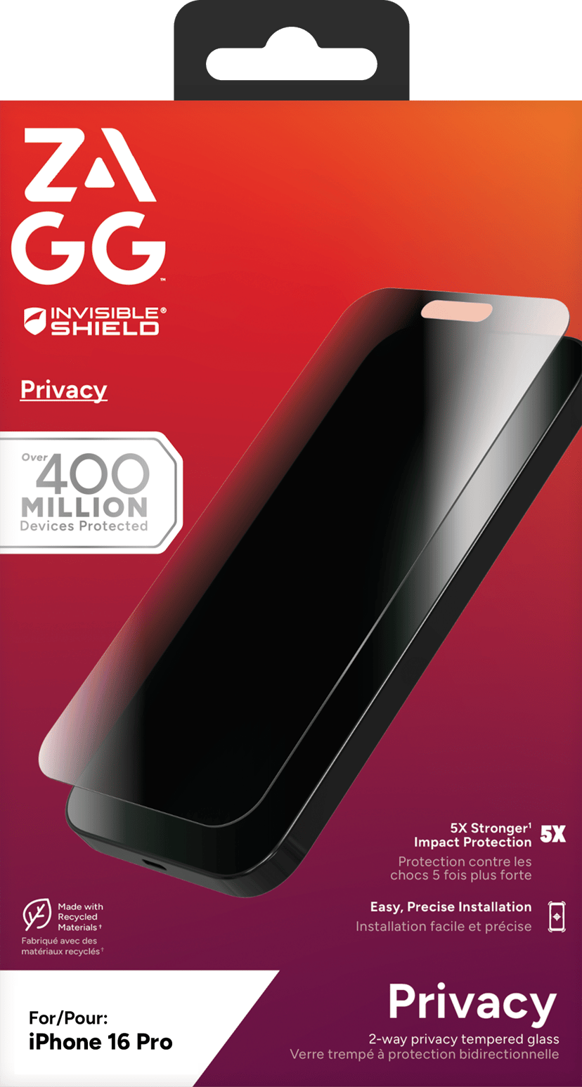Zagg InvisibleShield Glass Elite Privacy iPhone 16 Pro