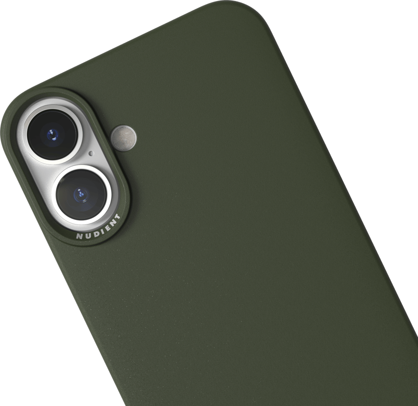 Nudient Thin Case iPhone 16 Plus Grön