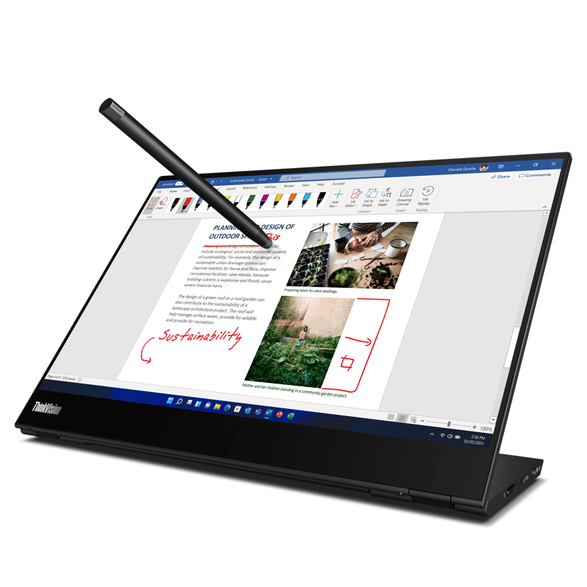 Lenovo ThinkVision M14t Gen 2 14" 2240 x 1400pixels IPS 16:10 60Hz