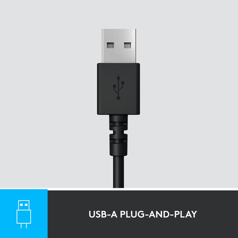 Logitech H390 Stereo USB-A Svart