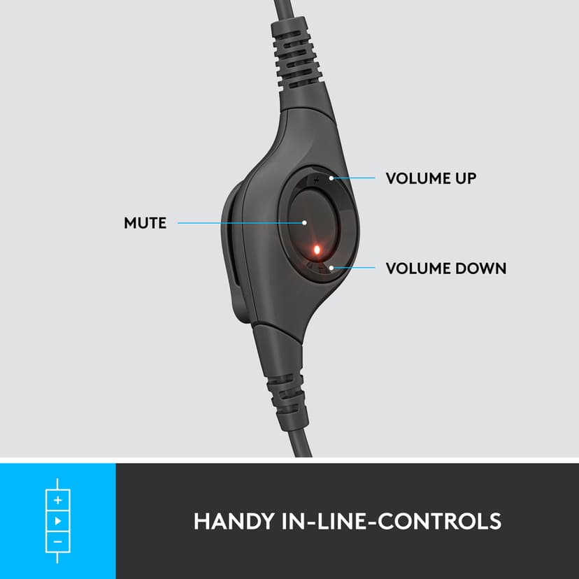Logitech H390 Stereo USB-A Svart