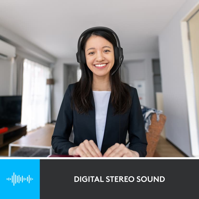 Logitech H390 Stereo USB-A Sort