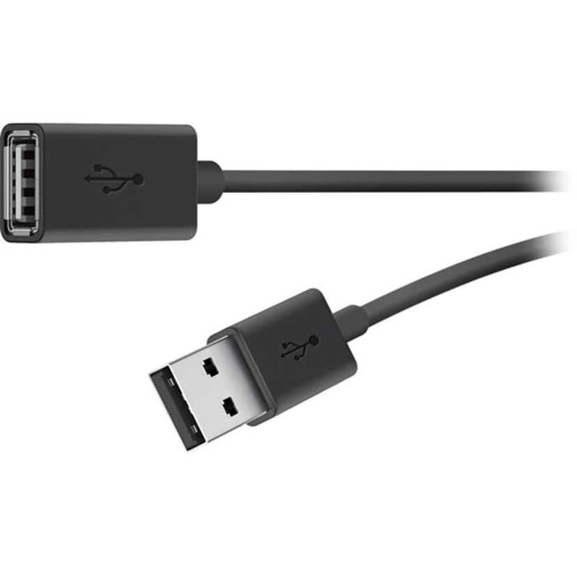 Belkin USB 2.0 A M/F 4.8m USB-kabel 4,8 m USB A Sort 4.8m. USB A USB A Sort