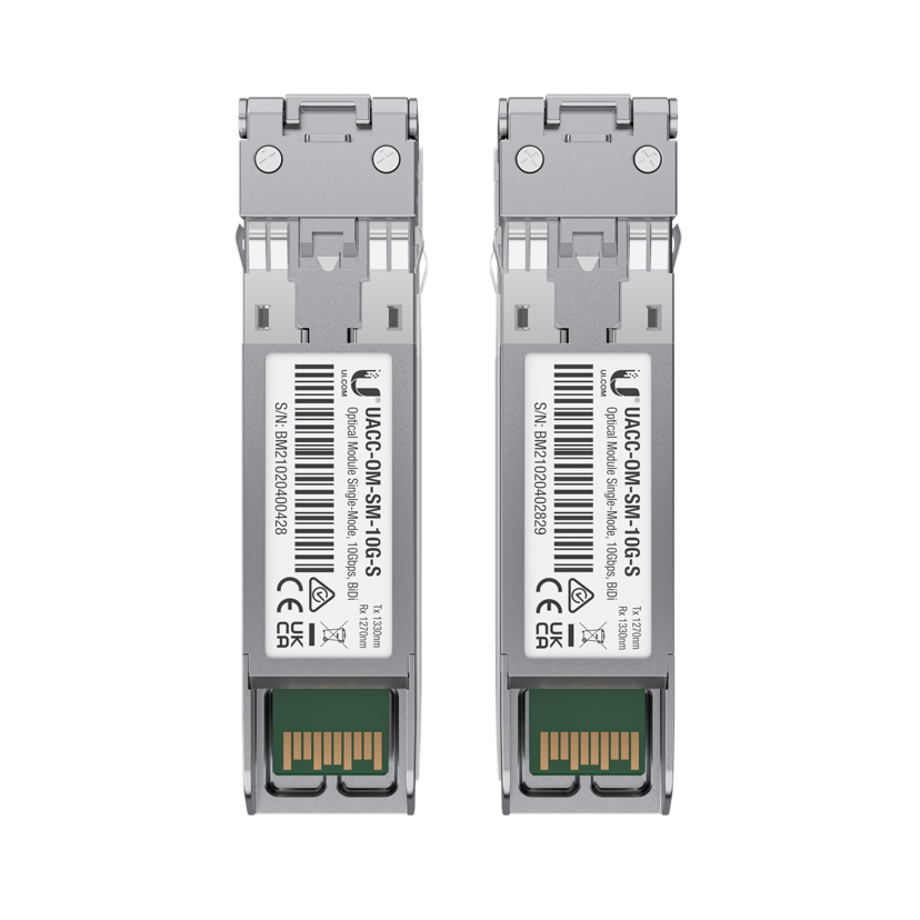 Ubiquiti UACC-OM-SM-10G-S-2 transceiver-moduler för nätverk Fiberoptik 10000 Mbit/s