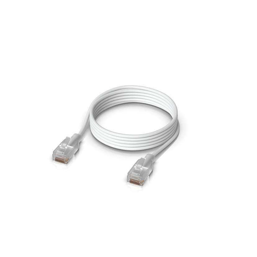 Ubiquiti UniFi Etherlighting Patch Cable RJ-45 Cat 6 1m Gennemsigtig, Hvid