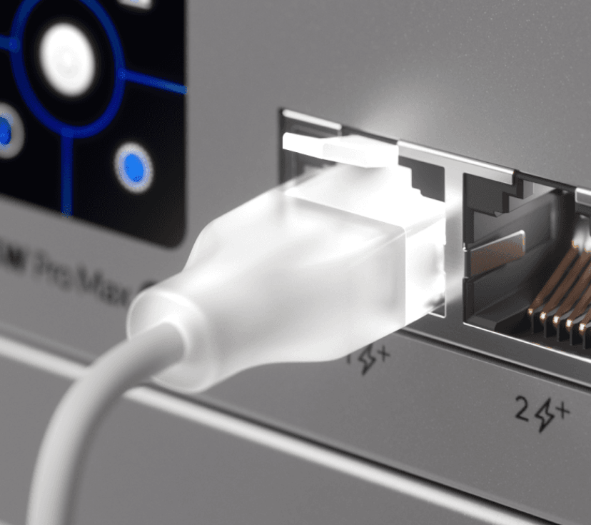 Ubiquiti UniFi Etherlighting Patch Cable RJ-45 Cat 6 0.3m Doorschijnend, Wit
