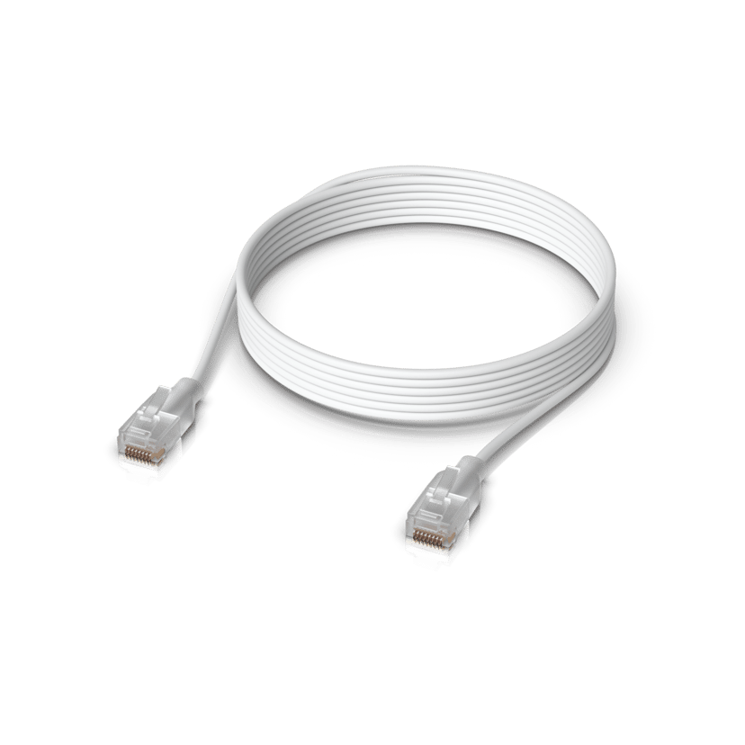 Ubiquiti UniFi Etherlighting Patch Cable RJ-45 Cat 6 3m Genomskinlig, Vit