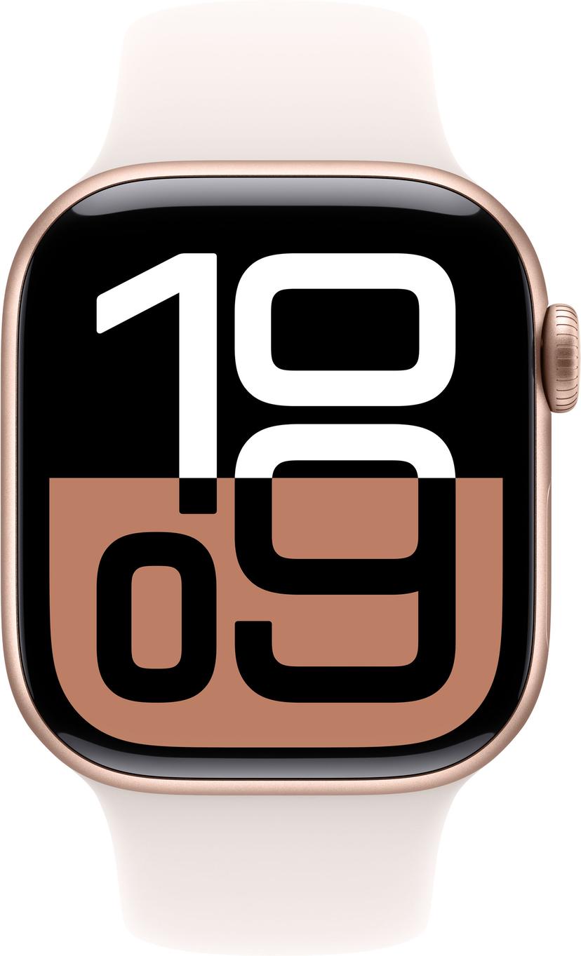 Apple Watch Series 10 GPS 42mm Rose Gold Aluminium Case with Light Blush Sport Band - S/M Rosegull
