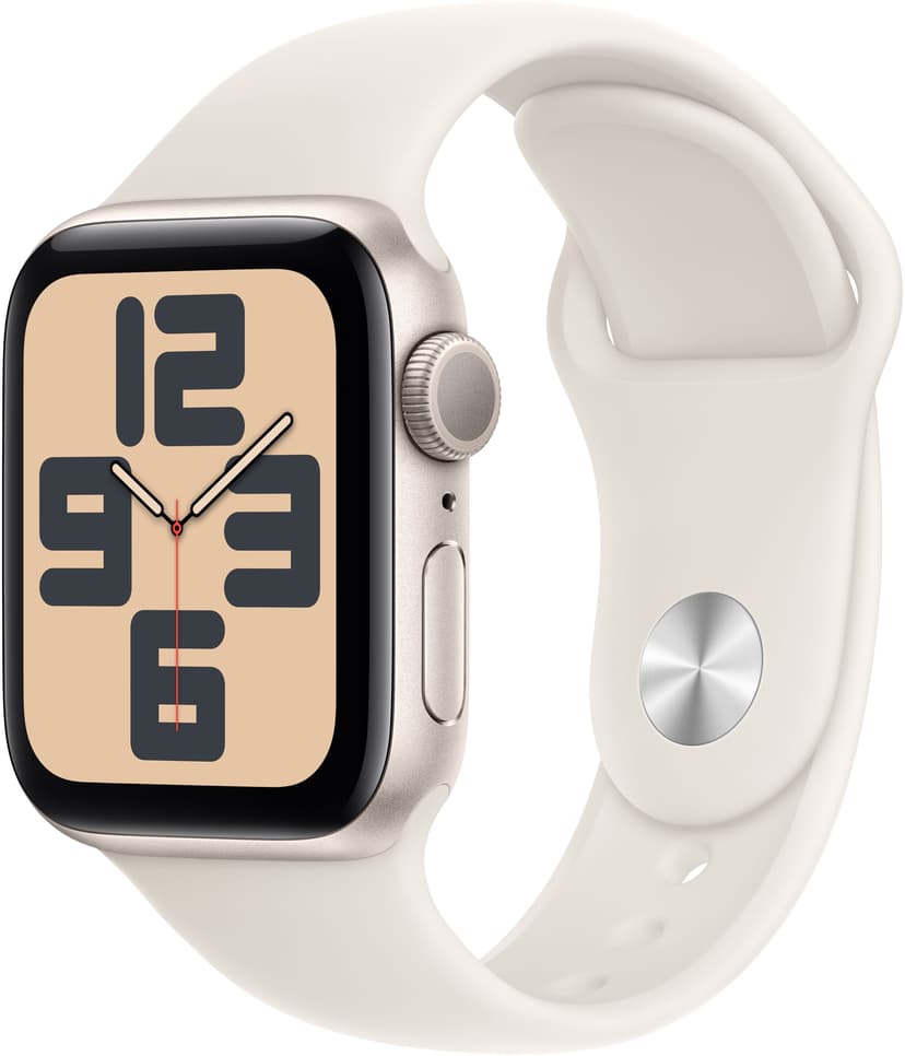Apple Watch SE GPS 40mm Starlight Aluminium Case with Starlight Sport Band - M/L